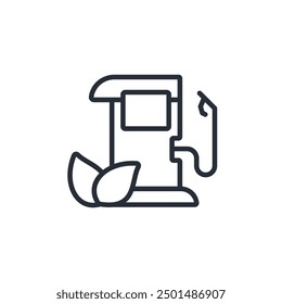 bio fuel icon. vector.Editable stroke.linear style sign for use web design,logo.Symbol illustration.