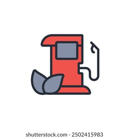icono de bio fuel. Vector. Movimiento editable. signo de estilo lineal para uso Diseño web, logotipo. Ilustración de símbolo.