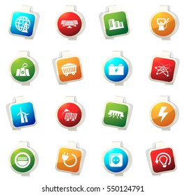 BIO Fuel industry color icon for web sites and user interfaces