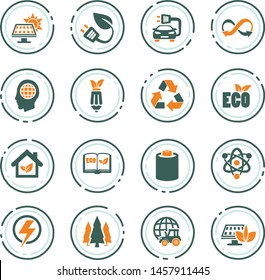 BIO Fuel industry color vector icons for user interface design