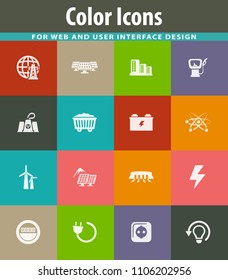 BIO Fuel industry icons set for web sites and user interface