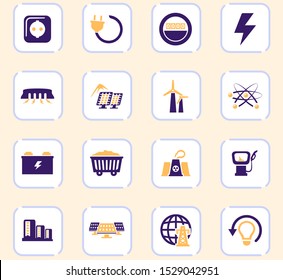 BIO Fuel industry icons set for web sites and user interface