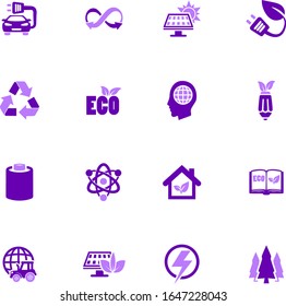BIO Fuel industry icons set for web sites and user interface