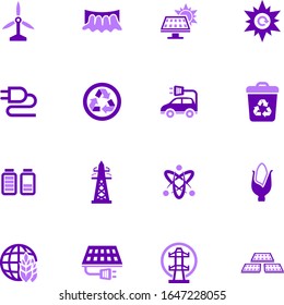 BIO Fuel industry icons set for web sites and user interface
