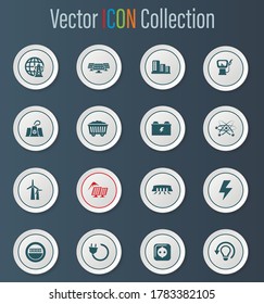BIO Fuel industry icons set for web sites and user interface