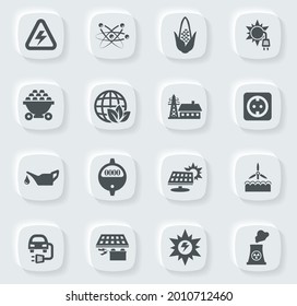 BIO Fuel industry icons set for web sites and user interface