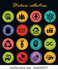 BIO Fuel industry icons set for web sites and user interface