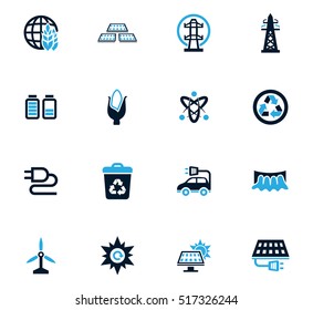 BIO Fuel industry icons set for web sites and user interface
