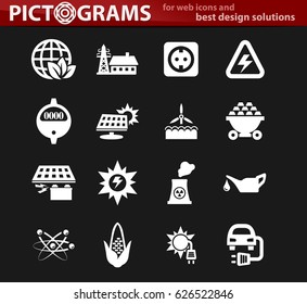 BIO Fuel industry icons set for web sites and user interface