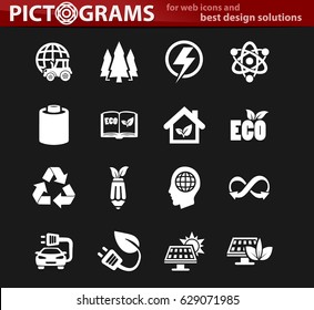 BIO Fuel industry icons set for web sites and user interface