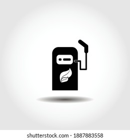 Icono vector aislado de combustible biológico. elemento de diseño ecológico