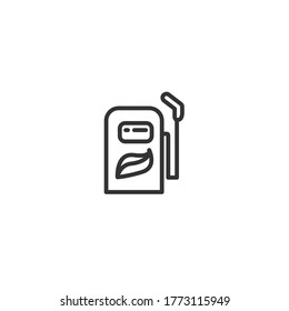 Bio Fuel line icon on white background