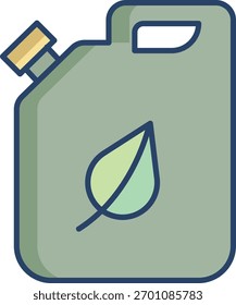 bio fuel linear color icon design