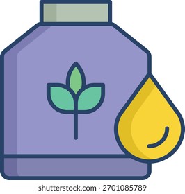 bio fuel linear color icon design