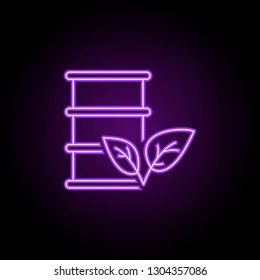 bio fuel outline icon. Elements of Ecology in neon style icons. Simple icon for websites, web design, mobile app, info graphics