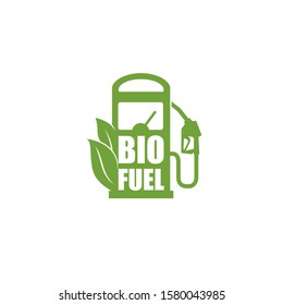 Icono de la boquilla de la bomba de combustible bio aislado en fondo blanco