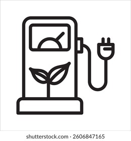 Bio fuel simple line icon