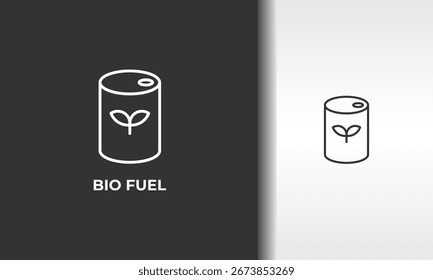 Ilustración De Símbolo Aislado De Vector De Combustible Biológico, Icono O Logotipo