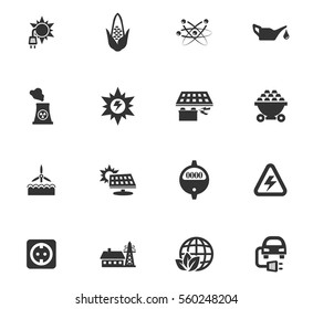 bio fuel vector icons for user interface design