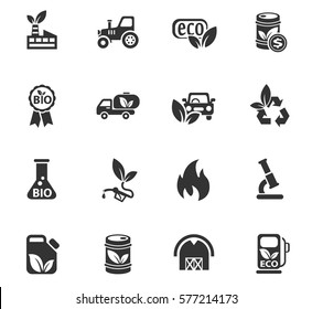 bio fuel vector icons for user interface design