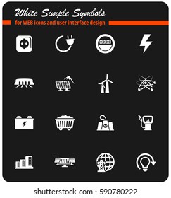 bio fuel vector icons for user interface design