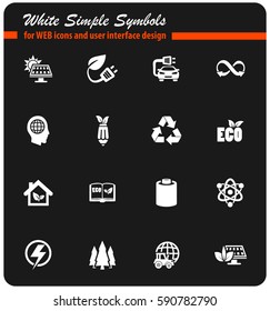 bio fuel vector icons for user interface design