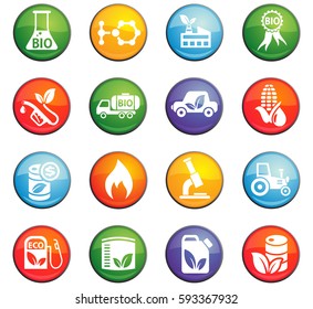 bio fuel vector icons for user interface design