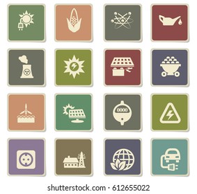 bio fuel vector icons for user interface design