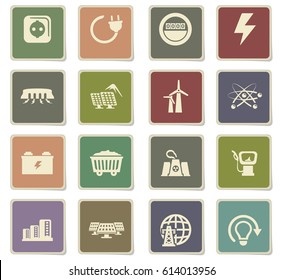 bio fuel vector icons for user interface design