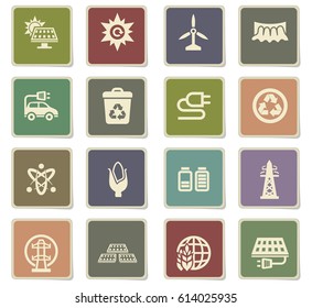 bio fuel vector icons for user interface design