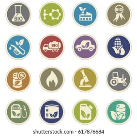 bio fuel vector icons for user interface design