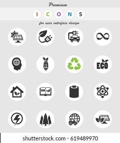 bio fuel vector icons for user interface design