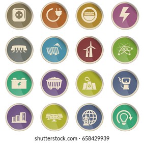 bio fuel vector icons for user interface design