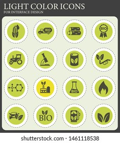 bio fuel vector icons for web and user interface design
