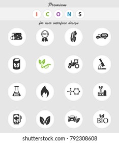 bio fuel vector icons for web and user interface design