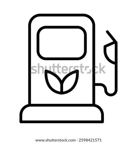Bio Fuel Vector Line Icon Design