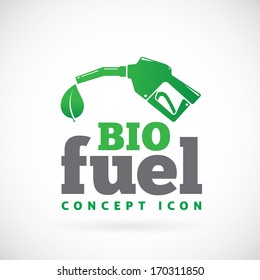 Icono o logotipo del símbolo del vector de combustible biológico
