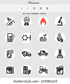 bio fuel web icons for user interface design