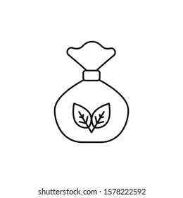 bio garbage bag - minimal line web icon. simple vector illustration. concept for infographic, website or app.