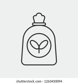 Bio Garbage Bag Modern Simple Vector Icon