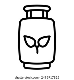Bio Gas Cylinder Vector Line Icon Design for personal and commercial use