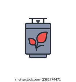 bio gas icon. vector.Editable stroke.linear style sign for use web design,logo.Symbol illustration.