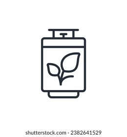 bio gas icon. vector.Editable stroke.linear style sign for use web design,logo.Symbol illustration.