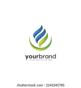 bio gas logo design template