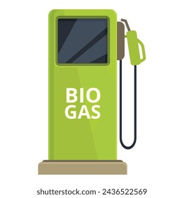 Bio gas station icon cartoon vector. Natural eco energy. Biological natural