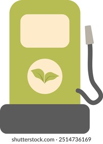 Bio Ilustración vectorial de gasolinera. Energía verde. Elemento
