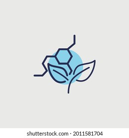 bio genetic plant vector icon chemistry science