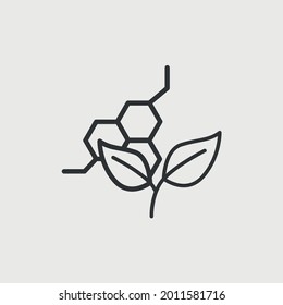 bio genetic plant vector icon chemistry science