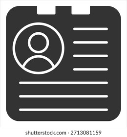 Ilustración vectorial de icono de glifo biológico