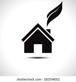 Bio green house icon